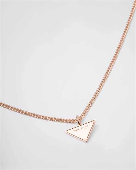 prada necklace with pink gold diamonds